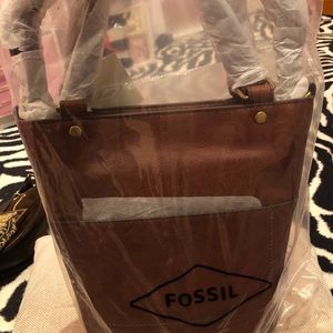 Fossil Amelia Sm Bucket Brandy